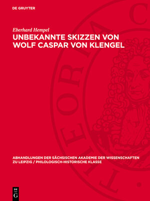 cover image of Unbekannte Skizzen von Wolf Caspar von Klengel